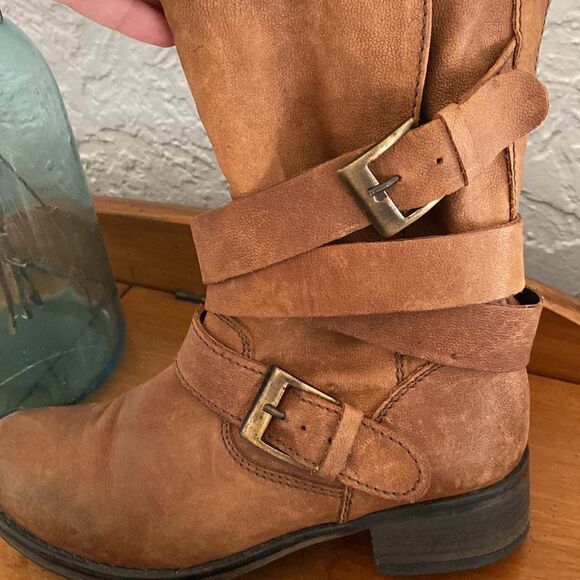 Steve Madden Leather Ankle Boots Size 6 - Picture 3 of 9